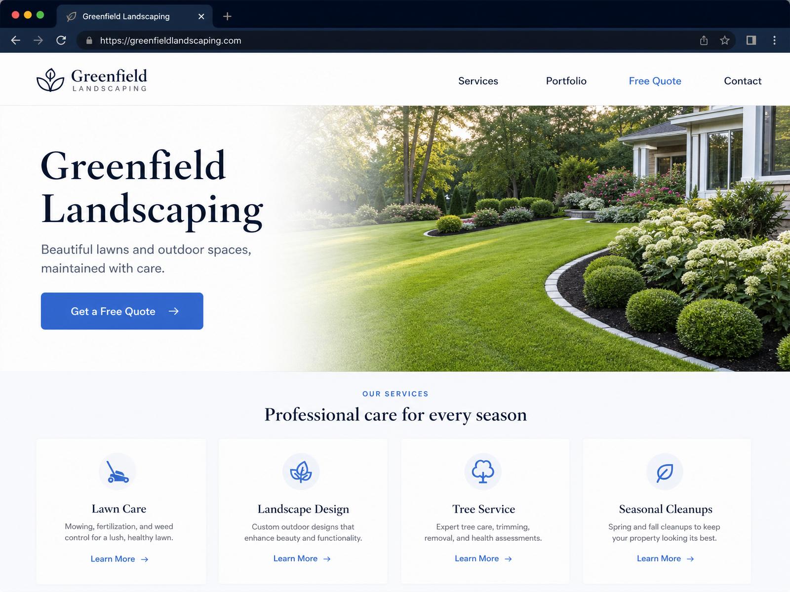Greenfield Landscaping sample concept